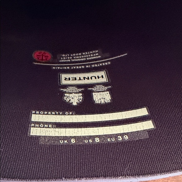 Hunter Original Short Waterproof Rain Boot dark purple size 8 - Picture 3 of 7